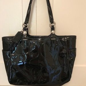 Coach patent leather black handbag